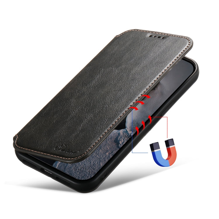 Custodia magnetica per telefono Magsafe in pelle Suteni J05, For iPhone 15 Pro, For iPhone 15 Plus, For iPhone 15