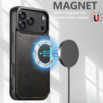 Custodia magnetica per telefono Magsafe in pelle Suteni J05, For iPhone 18, For iPhone 18 Pro, For iPhone 18 Pro Max, For iPhone 17 Pro Max, For iPhone 17 Pro, For iPhone 17