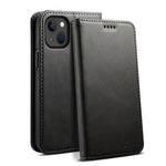 Custodia per cellulare in pelle con chiusura orizzontale con texture di vitello Suteni, For iPhone 15 Pro, For iPhone 15 Plus, For iPhone 15, For iPhone 17e / 16e