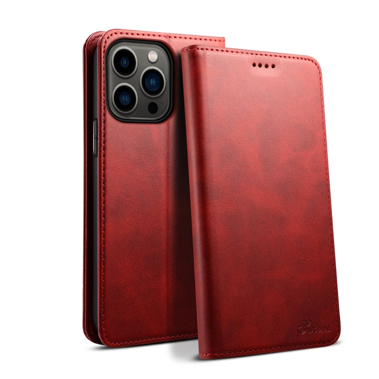 Custodia per cellulare in pelle con chiusura orizzontale con texture di vitello Suteni, For iPhone Air, For iPhone 16 Pro Max, For iPhone 16 Pro, For iPhone 16 Plus, For iPhone 16, For iPhone 15 Pro Max