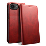 Custodia per cellulare in pelle con chiusura orizzontale con texture di vitello Suteni, For iPhone 15 Pro, For iPhone 15 Plus, For iPhone 15, For iPhone 17e / 16e