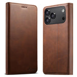 Custodia per cellulare in pelle con chiusura orizzontale con texture di vitello Suteni, For iPhone 18, For iPhone 18 Pro, For iPhone 18 Pro Max, For iPhone 17 Pro Max, For iPhone 17 Pro, For iPhone 17