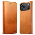 Custodia per cellulare in pelle con chiusura orizzontale con texture di vitello Suteni, For iPhone 18, For iPhone 18 Pro, For iPhone 18 Pro Max, For iPhone 17 Pro Max, For iPhone 17 Pro, For iPhone 17