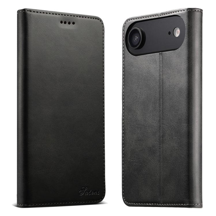 Custodia per cellulare in pelle con chiusura orizzontale con texture di vitello Suteni, For iPhone Air, For iPhone 16 Pro Max, For iPhone 16 Pro, For iPhone 16 Plus, For iPhone 16, For iPhone 15 Pro Max