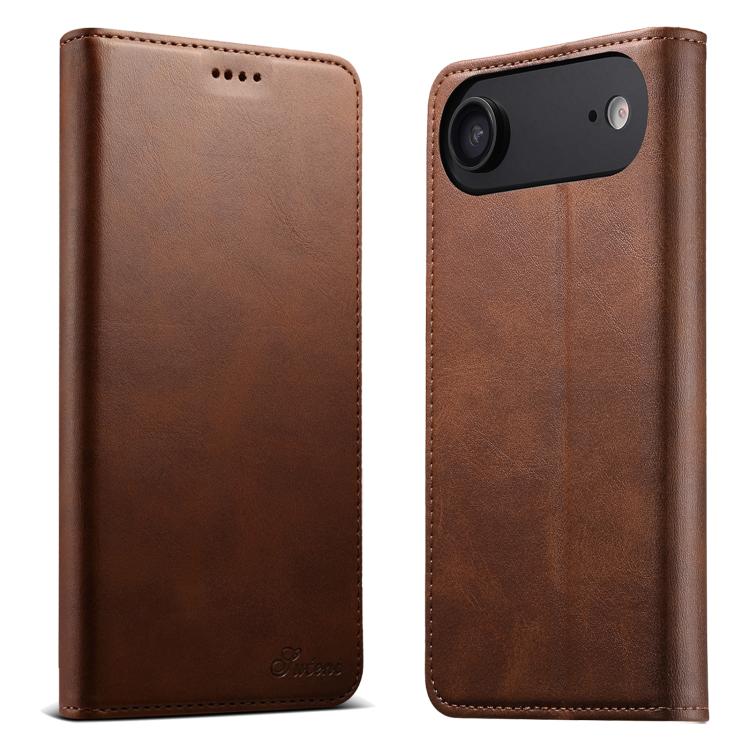 Custodia per cellulare in pelle con chiusura orizzontale con texture di vitello Suteni, For iPhone Air, For iPhone 16 Pro Max, For iPhone 16 Pro, For iPhone 16 Plus, For iPhone 16, For iPhone 15 Pro Max