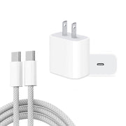 Caricatore con porta USB-C/Type-C PD35W con cavo dati da Type-C a Type-C da 1 m, spina USA, US Plug + Type-C Cable