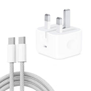 Caricatore con porta USB-C/Type-C PD35W con cavo dati da Type-C a Type-C da 1 m, presa UK, UK Plug + Type-C Cable