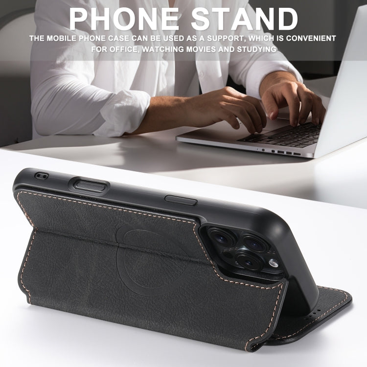 Custodia magnetica per telefono Magsafe in pelle Suteni J06 retrò opaca con texture litchi, For iPhone 16 Pro, For iPhone 16 Plus, For iPhone 16, For iPhone 15 Pro Max, For iPhone 15 Pro, For iPhone 15 Plus, For iPhone 15