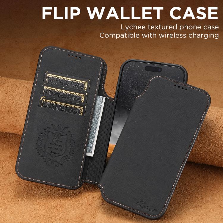Custodia magnetica per telefono Magsafe in pelle Suteni J06 retrò opaca con texture litchi, For iPhone 18, For iPhone 18 Pro, For iPhone 18 Pro Max, For iPhone 17 Pro Max, For iPhone 17 Pro, For iPhone 17, For iPhone Air, For iPhone 16 Pro Max