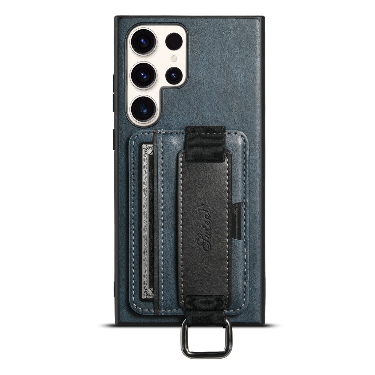 Custodia per telefono in PU con supporto per cinturino da polso per portafoglio Suteni H13, For Samsung Galaxy S26+  5G, For Samsung Galaxy S26 Ultra 5G, For Samsung Galaxy S25  5G, For Samsung Galaxy S25+  5G, For Samsung Galaxy S25 Ultra 5G          ...