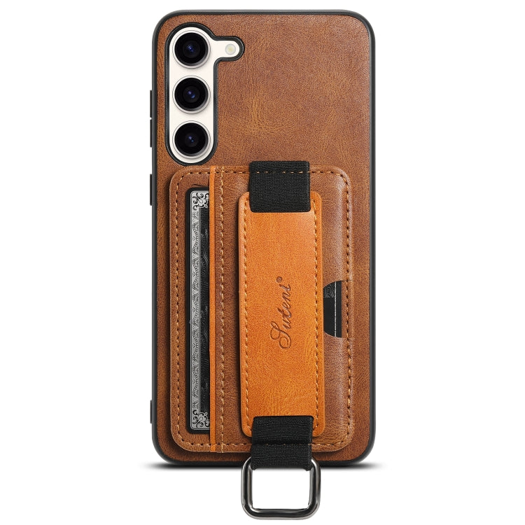 Custodia per telefono in PU con supporto per cinturino da polso per portafoglio Suteni H13, For Samsung Galaxy S26+  5G, For Samsung Galaxy S26 Ultra 5G, For Samsung Galaxy S25  5G, For Samsung Galaxy S25+  5G, For Samsung Galaxy S25 Ultra 5G          ...