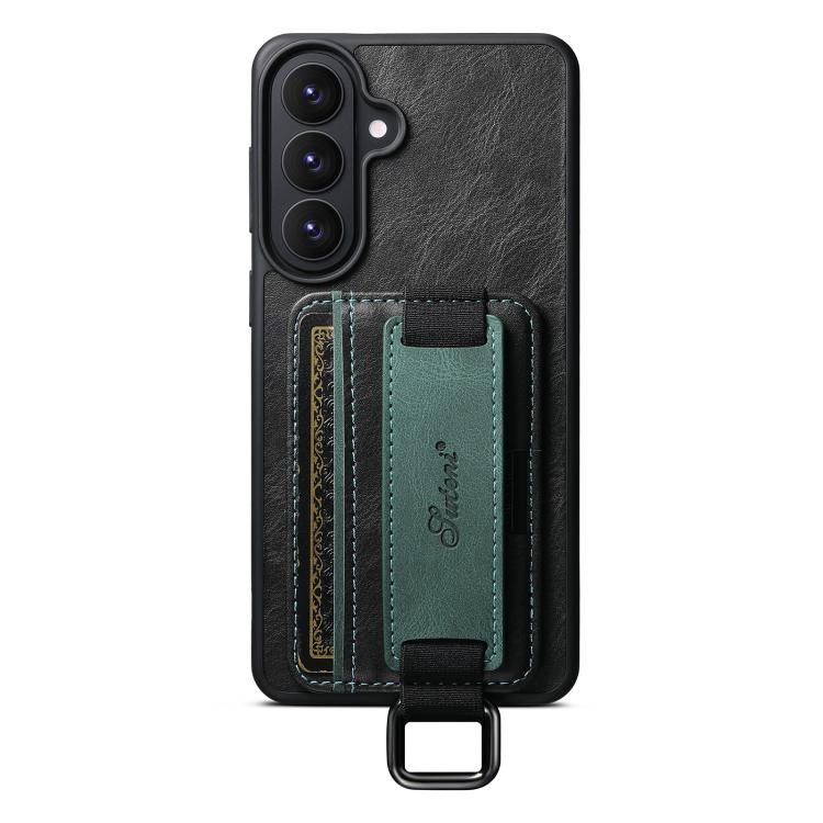 Custodia per telefono in PU con supporto per cinturino da polso per portafoglio Suteni H13, For Samsung Galaxy S26+  5G, For Samsung Galaxy S26 Ultra 5G, For Samsung Galaxy S25  5G, For Samsung Galaxy S25+  5G, For Samsung Galaxy S25 Ultra 5G          ...