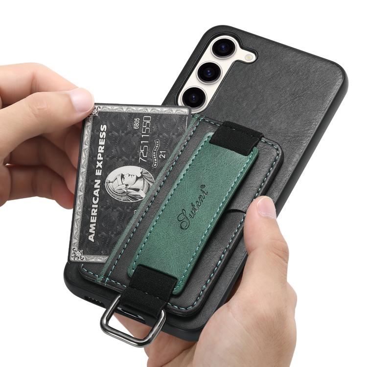 Custodia per telefono in PU con supporto per cinturino da polso per portafoglio Suteni H13, For Samsung Galaxy S26+  5G, For Samsung Galaxy S26 Ultra 5G, For Samsung Galaxy S25  5G, For Samsung Galaxy S25+  5G, For Samsung Galaxy S25 Ultra 5G          ...