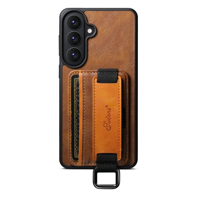 Custodia per telefono in PU con supporto per cinturino da polso per portafoglio Suteni H13, For Samsung Galaxy S26+  5G, For Samsung Galaxy S26 Ultra 5G, For Samsung Galaxy S25  5G, For Samsung Galaxy S25+  5G, For Samsung Galaxy S25 Ultra 5G          ...