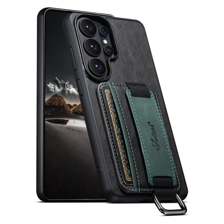 Custodia per telefono in PU con supporto per cinturino da polso per portafoglio Suteni H13, For Samsung Galaxy S26+  5G, For Samsung Galaxy S26 Ultra 5G, For Samsung Galaxy S25  5G, For Samsung Galaxy S25+  5G, For Samsung Galaxy S25 Ultra 5G          ...