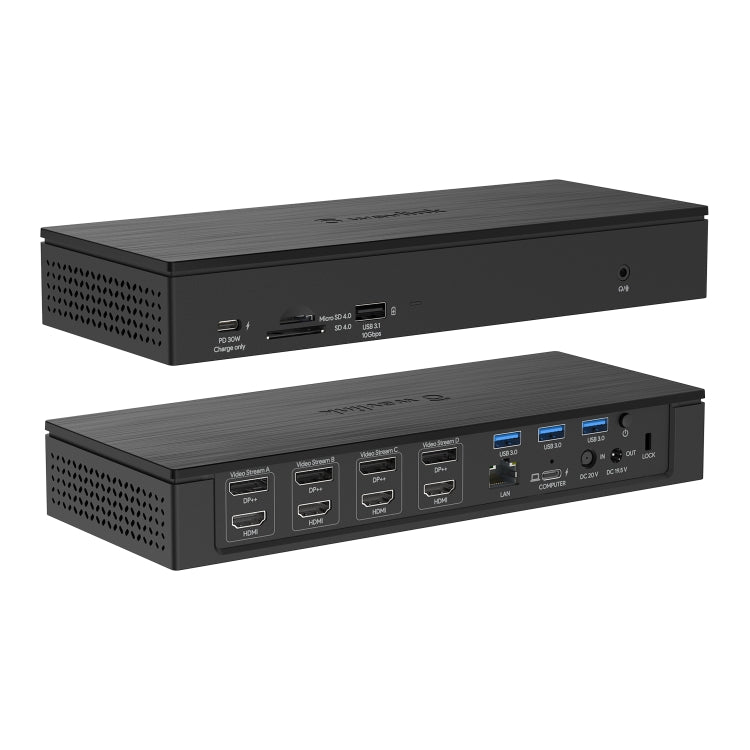WAVLINK UG69PD10 da 1 a 4 schermi Trasferimento AV 4K/5K Hub docking station da USB-C a HD Type-C, US Plug, UK Plug, EU Plug, AU Plug