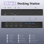 WAVLINK UG69PD10 da 1 a 4 schermi Trasferimento AV 4K/5K Hub docking station da USB-C a HD Type-C, US Plug, UK Plug, EU Plug, AU Plug