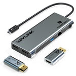 WAVLINK WL-UTD05H Convertitore mini docking station Thunderbolt 3 doppia 4K con 2 adattatori DP-HD, WL-UTD05H