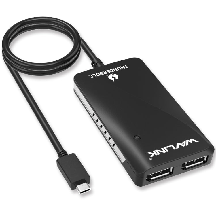 WAVLINK WL-UTA01D Convertitore splitter adattatore da Type-C Thunderbolt 3 a Dual DisplayPort, WL-UTA01D