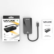 WAVLINK WL-UTA01H Adattatore splitter extender multischermo da Thunderbolt 3 a doppio HDMI Type-C, WL-UTA01H