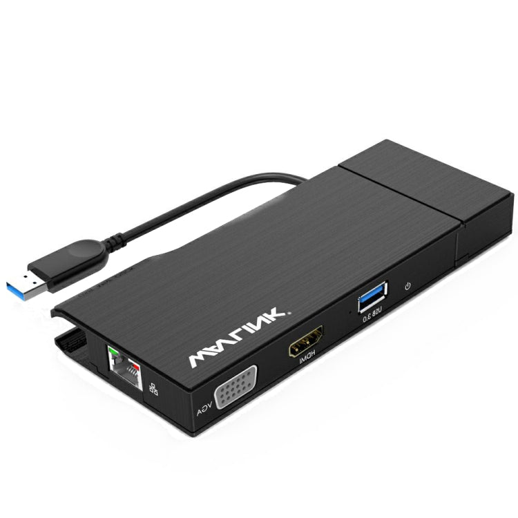 WAVLINK WL-UG39DH2 Adattatore splitter da USB 3.0 a HD/VGA/Gigabit Ethernet, UG39DH2