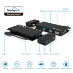 WAVLINK WL-UG39DH2 Adattatore splitter da USB 3.0 a HD/VGA/Gigabit Ethernet, UG39DH2