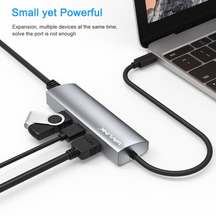 Adattatore HUB USB-C 4-in-1 HDMI 4K 60Hz 2xUSB3.0 RJ45 Gigabit