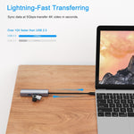 Adattatore HUB USB-C 4-in-1 HDMI 4K 60Hz 2xUSB3.0 RJ45 Gigabit