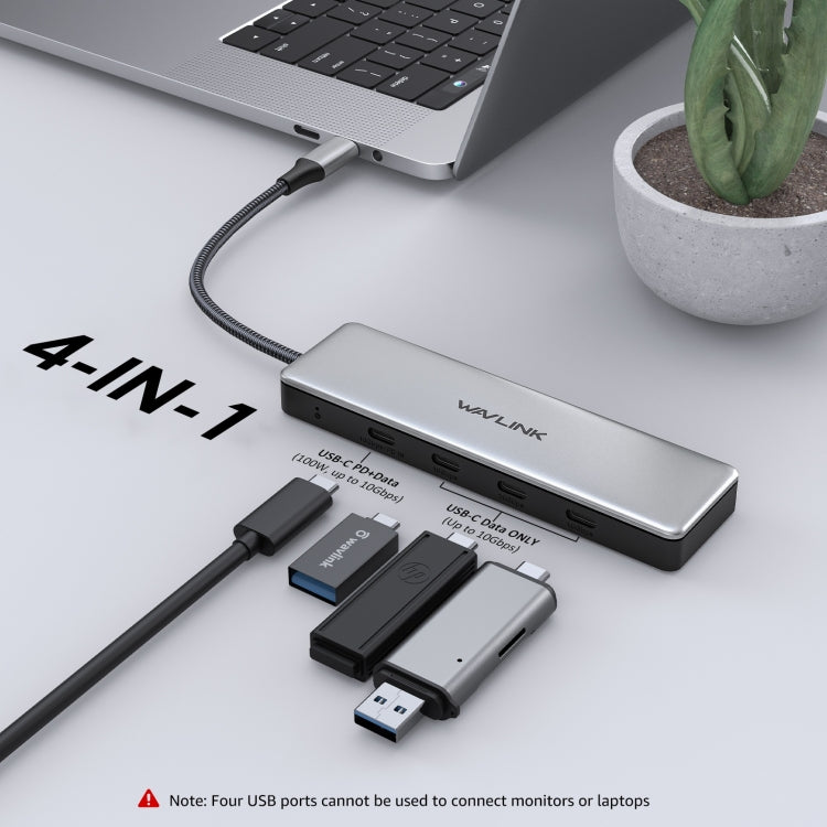 WAVLINK WL-UHP3411 Hub USB-C 4 porte 10G 3.2 Gen2