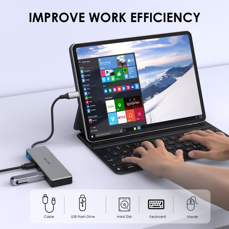 WAVLINK WL-UHP3411 Hub USB-C 4 porte 10G 3.2 Gen2