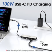 WAVLINK WL-UHP3414 100 W Alimentazione 10 Gbps 4K HDMI USB-C Dock HUB 3xUSB3.2 Gen 2 + Porta Ethernet 2,5G, UHP3414