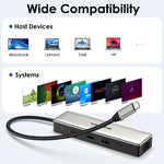 WAVLINK WL-UHP3414 100 W Alimentazione 10 Gbps 4K HDMI USB-C Dock HUB 3xUSB3.2 Gen 2 + Porta Ethernet 2,5G, UHP3414