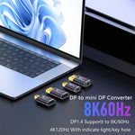 Adattatore DP 1.4 a Mini DP Trasmissione video HD 8K 60Hz espandibile, DP1.4 male to mini DP female, DP1.4 male to DP 1.4 female, mini DP male to mini DP female, mini DP male to DP 1.4 female
