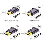 Adattatore DP 1.4 a Mini DP Trasmissione video HD 8K 60Hz espandibile, DP1.4 male to mini DP female, DP1.4 male to DP 1.4 female, mini DP male to mini DP female, mini DP male to DP 1.4 female