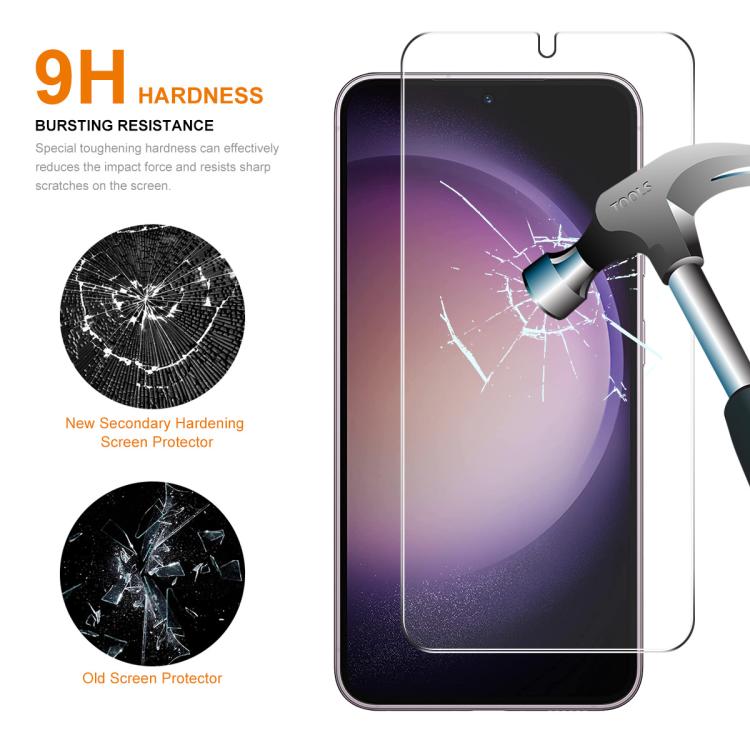 2 pellicole in vetro temperato ENKAY da 0,18 mm di alta qualità in alluminio-silicio, supporto per sblocco impronte digitali ad ultrasuoni, For Galaxy S26 FE 5G, For Galaxy S26+ 5G, For Galaxy S26 Ultra 5G, For Galaxy S26 5G, For Galaxy S24 Ultra 5G   ...