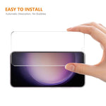 2 pellicole in vetro temperato ENKAY da 0,18 mm di alta qualità in alluminio-silicio, supporto per sblocco impronte digitali ad ultrasuoni, For Galaxy S26 FE 5G, For Galaxy S26+ 5G, For Galaxy S26 Ultra 5G, For Galaxy S26 5G, For Galaxy S24 Ultra 5G   ...