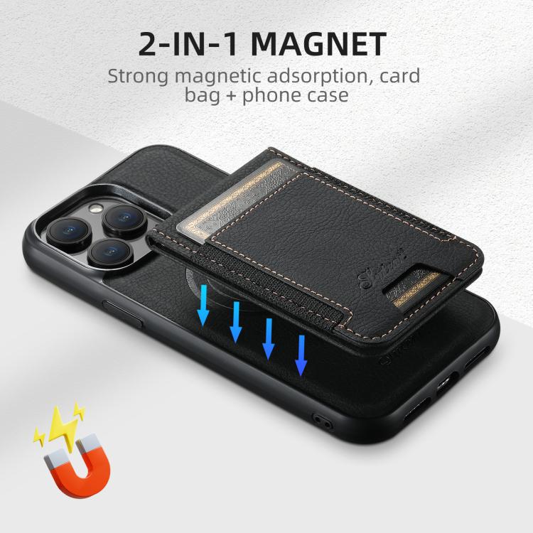 Custodia portafoglio in pelle staccabile MagSafe per iPhone 15 Pr