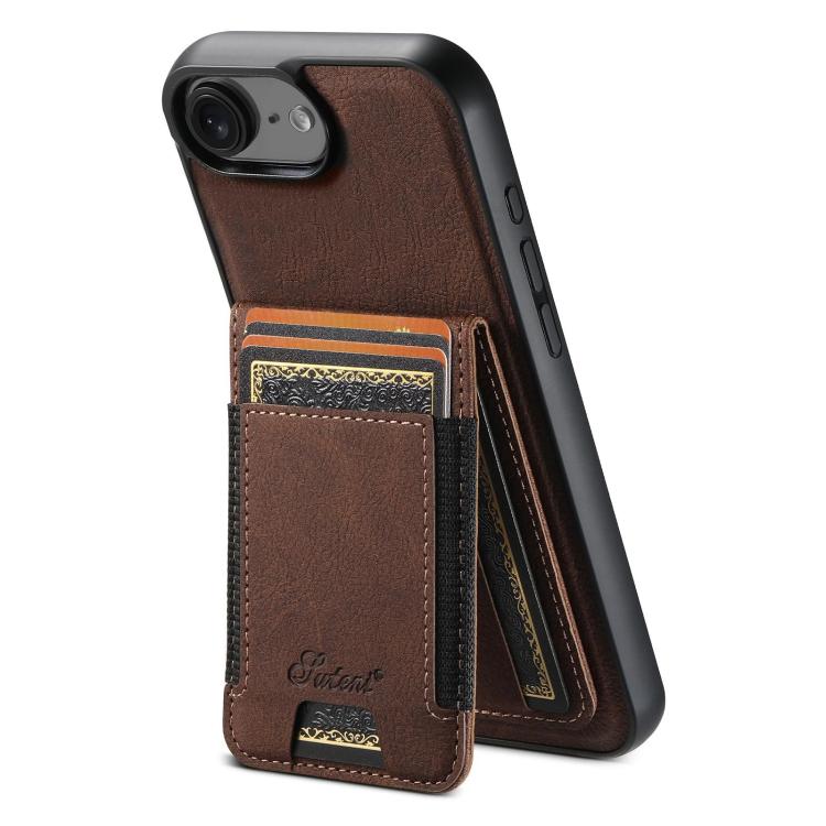 Custodia per telefono a portafoglio staccabile MagSafe in pelle con texture litchi Suteni H17, For iPhone 12 Pro, For iPhone 17e / 16e