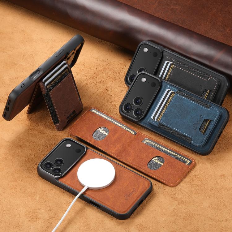 Custodia per telefono a portafoglio staccabile MagSafe in pelle con texture litchi Suteni H17, For iPhone Air, For iPhone 16 Pro Max, For iPhone 16 Pro, For iPhone 16 Plus, For iPhone 16, For iPhone 15 Pro Max