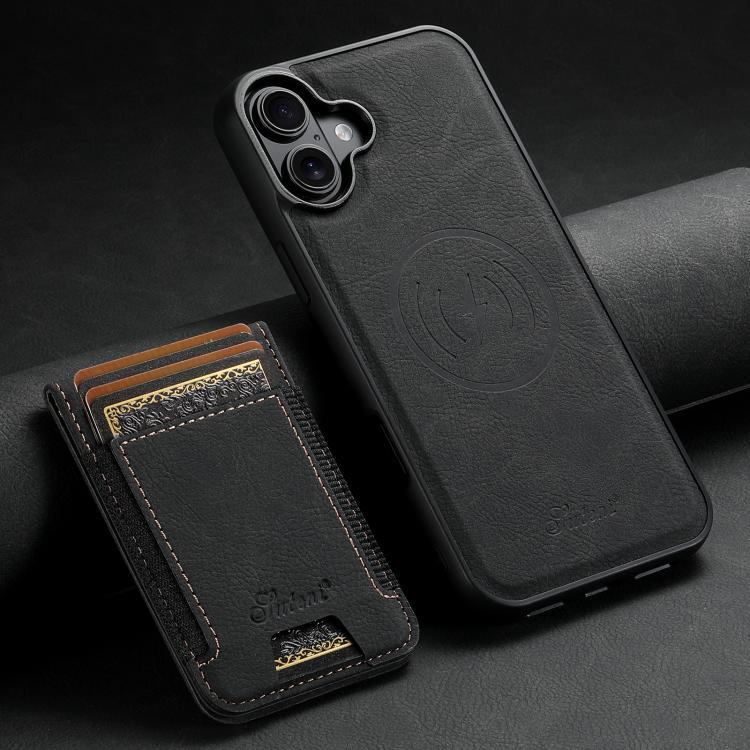 Custodia per telefono a portafoglio staccabile MagSafe in pelle con texture litchi Suteni H17, For iPhone 18, For iPhone 18 Pro, For iPhone 18 Pro Max, For iPhone 17 Pro Max, For iPhone 17 Pro, For iPhone 17