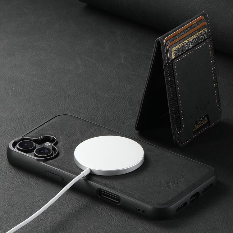 Custodia per telefono a portafoglio staccabile MagSafe in pelle con texture litchi Suteni H17, For iPhone 18, For iPhone 18 Pro, For iPhone 18 Pro Max, For iPhone 17 Pro Max, For iPhone 17 Pro, For iPhone 17