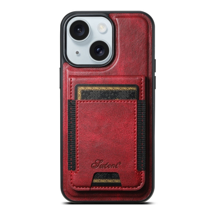 Custodia per telefono a portafoglio staccabile MagSafe in pelle Suteni H17 Oil Eax, For iPhone 15 Pro, For iPhone 15 Plus, For iPhone 15, For iPhone 14 Plus