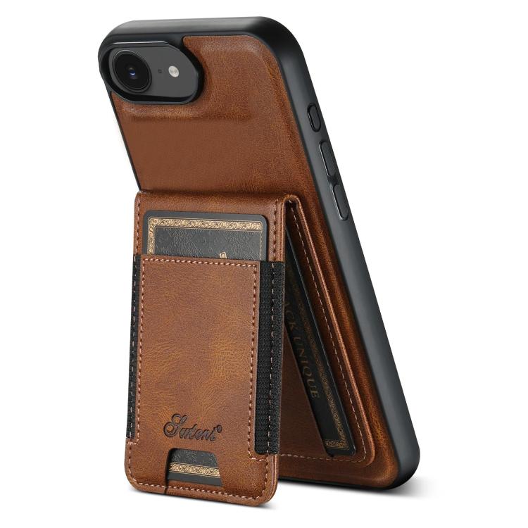 Custodia per telefono a portafoglio staccabile MagSafe in pelle Suteni H17 Oil Eax, For iPhone 12 Pro, For iPhone 17e / 16e