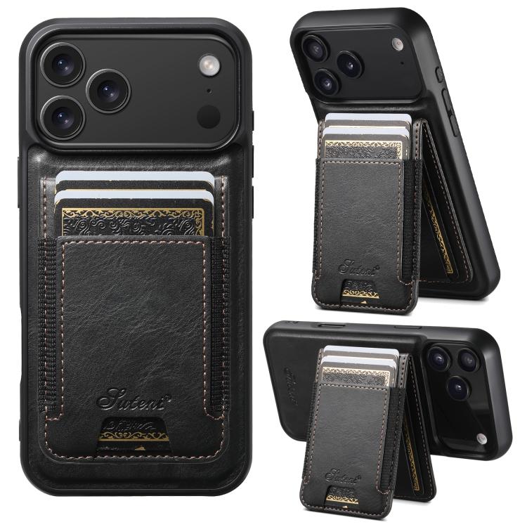 Custodia per telefono a portafoglio staccabile MagSafe in pelle Suteni H17 Oil Eax, For iPhone 18, For iPhone 18 Pro, For iPhone 18 Pro Max, For iPhone 17 Pro Max