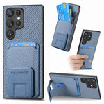 Custodia per telefono con supporto pieghevole per borsa in fibra di carbonio, For Samsung Galaxy A15, For Samsung Galaxy A35 5G, For Samsung Galaxy S24 Ultra 5G, For Samsung Galaxy S24+ 5G