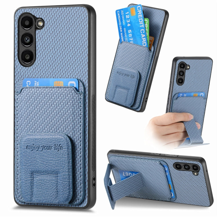 Custodia per telefono con supporto pieghevole per borsa in fibra di carbonio, For Samsung Galaxy S24 5G, For Samsung Galaxy A05, For Samsung Galaxy A05s, For Samsung Galaxy A25