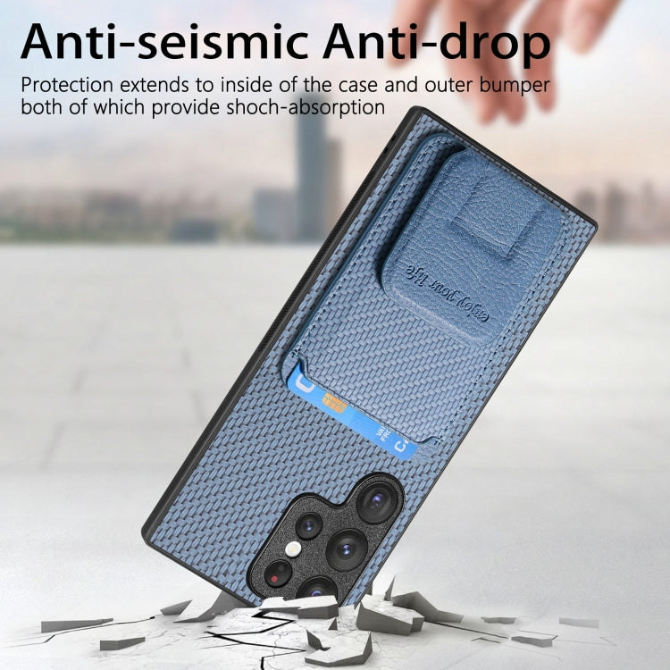 Custodia per telefono con supporto pieghevole per borsa in fibra di carbonio, For Samsung Galaxy S24 5G, For Samsung Galaxy A05, For Samsung Galaxy A05s, For Samsung Galaxy A25
