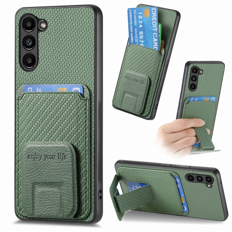 Custodia per telefono con supporto pieghevole per borsa in fibra di carbonio, For Samsung Galaxy S24 5G, For Samsung Galaxy A05, For Samsung Galaxy A05s, For Samsung Galaxy A25
