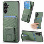 Custodia per telefono con supporto pieghevole per borsa in fibra di carbonio, For Samsung Galaxy S23 FE 5G, For Samsung Galaxy A34 5G, For Samsung Galaxy A54 5G, For Samsung Galaxy A04e