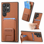 Custodia per telefono con supporto pieghevole per borsa in fibra di carbonio, For Samsung Galaxy S23 Ultra 5G, For Samsung Galaxy S23+ 5G, For Samsung Galaxy S23 5G, For Samsung Galaxy A04 4G